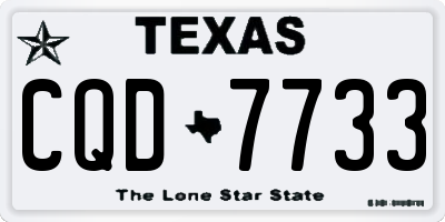 TX license plate CQD7733