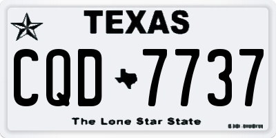 TX license plate CQD7737