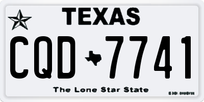 TX license plate CQD7741