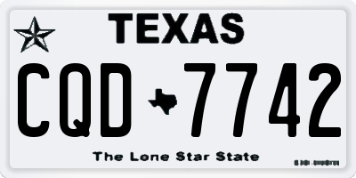 TX license plate CQD7742