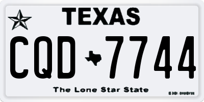 TX license plate CQD7744