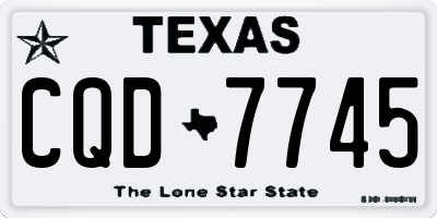 TX license plate CQD7745