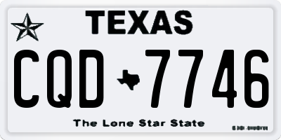 TX license plate CQD7746