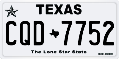 TX license plate CQD7752