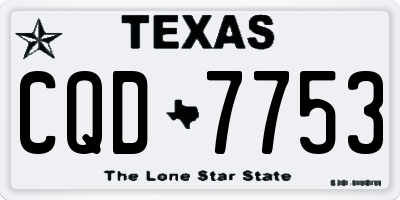 TX license plate CQD7753