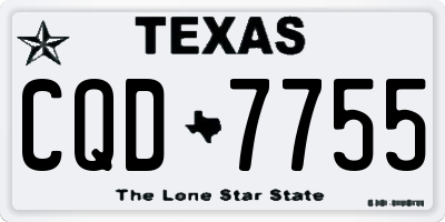 TX license plate CQD7755