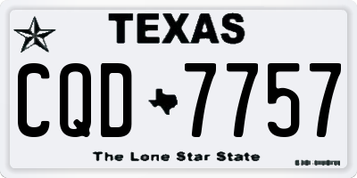 TX license plate CQD7757