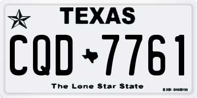 TX license plate CQD7761