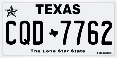 TX license plate CQD7762