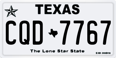 TX license plate CQD7767