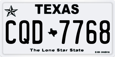 TX license plate CQD7768