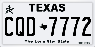 TX license plate CQD7772