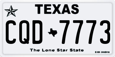 TX license plate CQD7773