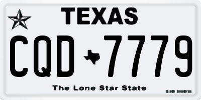 TX license plate CQD7779