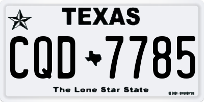 TX license plate CQD7785