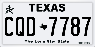 TX license plate CQD7787