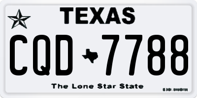 TX license plate CQD7788