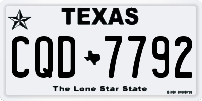 TX license plate CQD7792