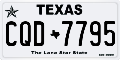 TX license plate CQD7795