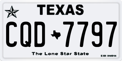 TX license plate CQD7797
