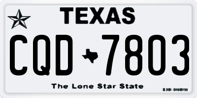 TX license plate CQD7803