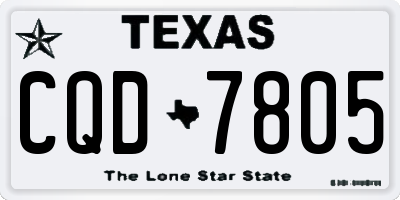 TX license plate CQD7805