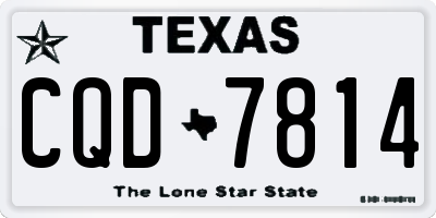 TX license plate CQD7814