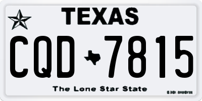 TX license plate CQD7815