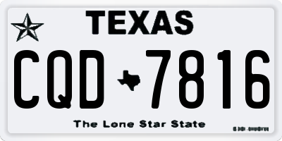 TX license plate CQD7816
