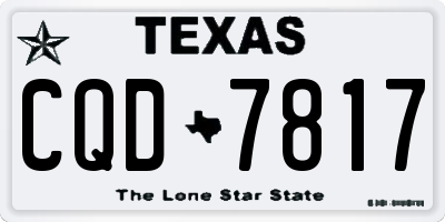 TX license plate CQD7817
