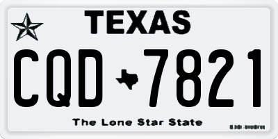 TX license plate CQD7821
