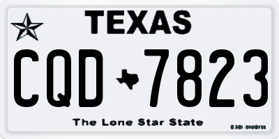 TX license plate CQD7823