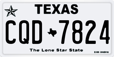 TX license plate CQD7824