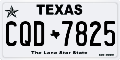 TX license plate CQD7825