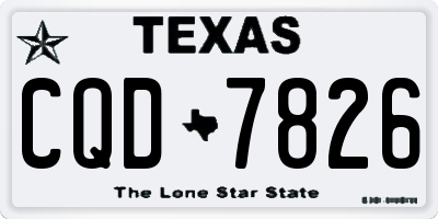 TX license plate CQD7826