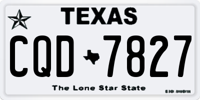 TX license plate CQD7827