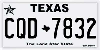 TX license plate CQD7832