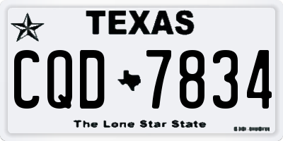 TX license plate CQD7834