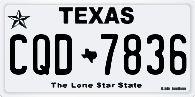 TX license plate CQD7836