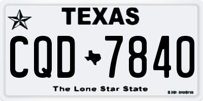 TX license plate CQD7840
