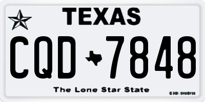 TX license plate CQD7848