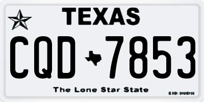 TX license plate CQD7853