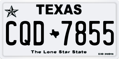 TX license plate CQD7855