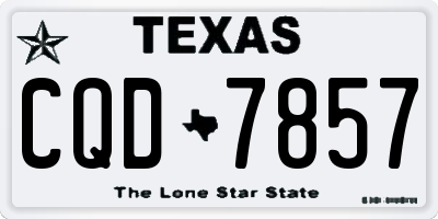 TX license plate CQD7857