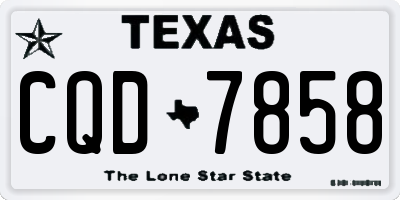 TX license plate CQD7858