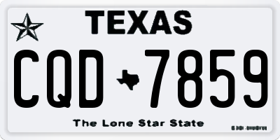 TX license plate CQD7859
