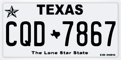 TX license plate CQD7867