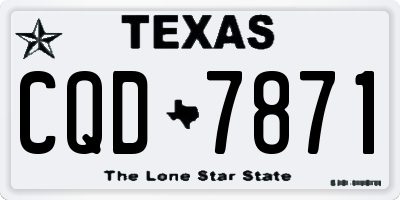 TX license plate CQD7871