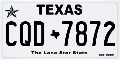 TX license plate CQD7872