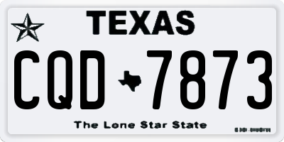 TX license plate CQD7873
